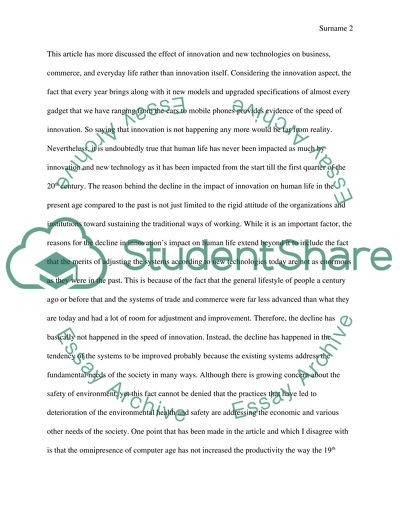 Financial Crisis and Great Stagnation