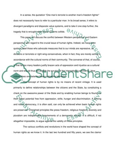 One mans terrorist is another mans freedom fighter