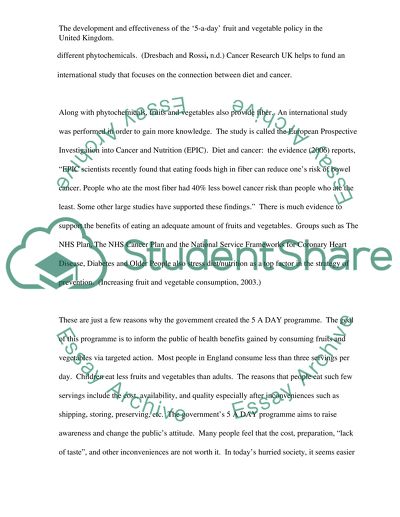 Fruit and Vegetable Policy in the United Kingdom