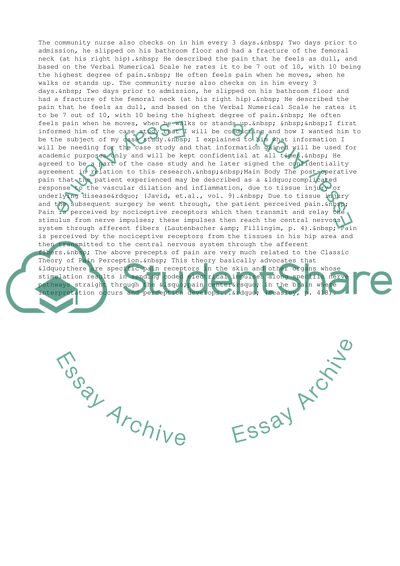 Effective Pain Management in an Acute Ward