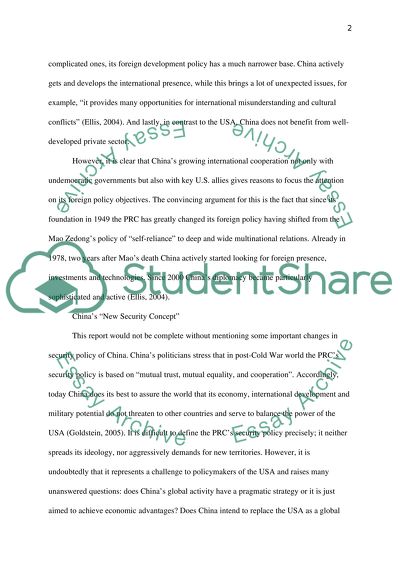 What Does Chinese Global Conduct Indicate about Chinas Grand Strategy