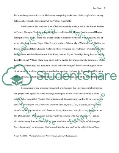 The Rise of the Age of Romanticism