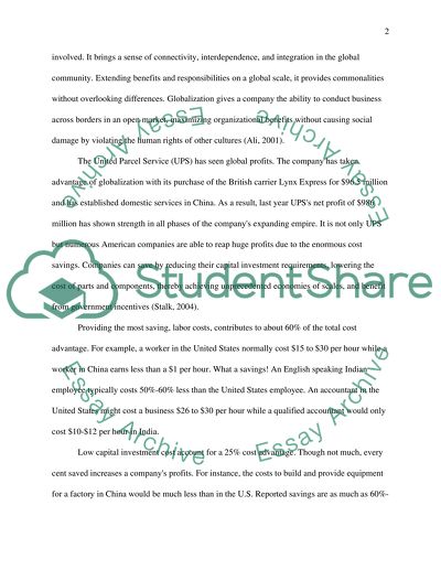 Globalizations affect the labour of North America