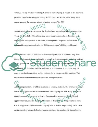 Starbuckss Corporate Ethics