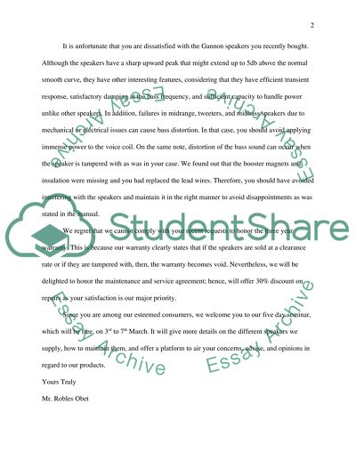 A Negative Adjustment Letter