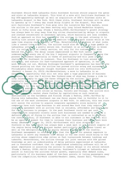 Southwest Should Seek LaGuardia Slots