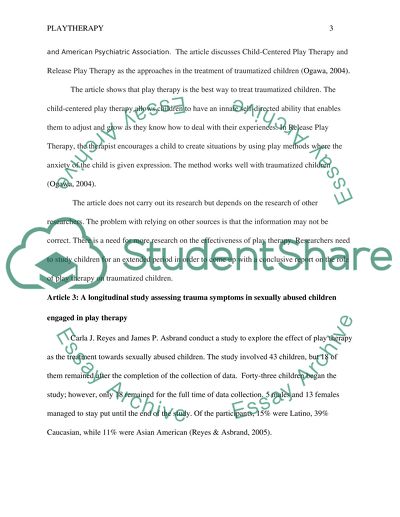 The Use of Dolls to Assist Children with PTSD Symptoms