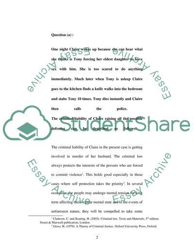 Claire and Tony Case Analysis