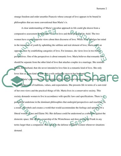 Character biography of Wintertime by Charles L. Mee