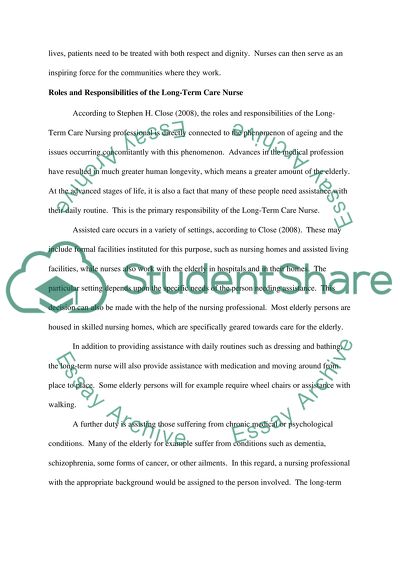 The Role of an Adult Nurse within the Context of Health and Social Care