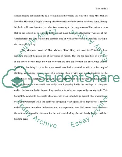 The Story of an Hour by Kate Chopin