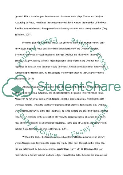 Psychoanalysis Of Hamlet And Oedipus