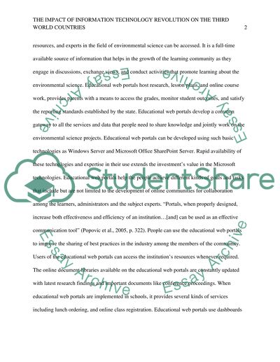 Educational Web Portals Use in the Study of Environmental Sciences