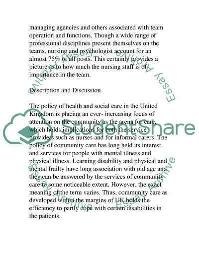 The Policy of Health and Social Care in the United Kingdom