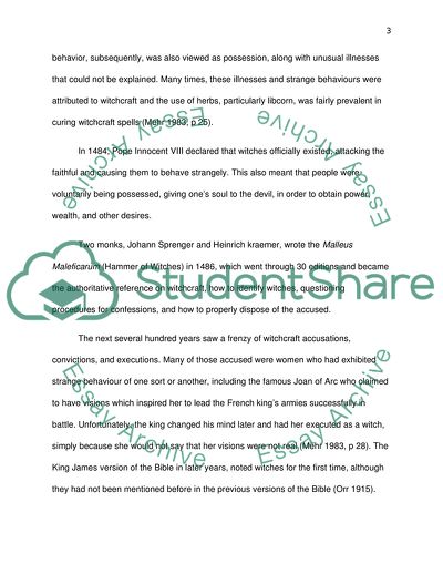 The Female Identity in Witchcraft as Portrayed in Film