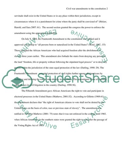 Civil War Amendments to the Constitution