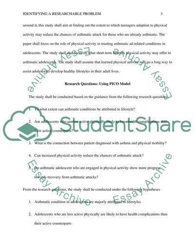 Identifying a Researchable Problem