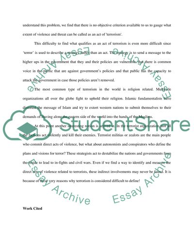 Why is terrorism difficult to define