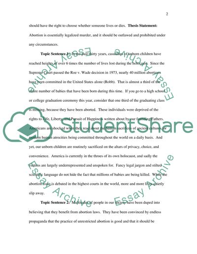 Abortion Should Be Outlawed