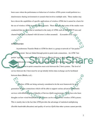 Quality of Service within Wireless ATM