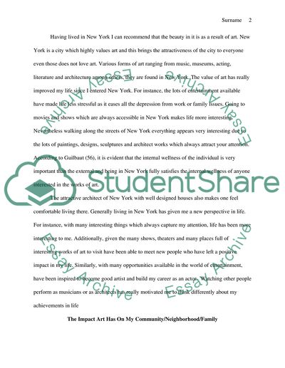 New York City as a Cultural Environment