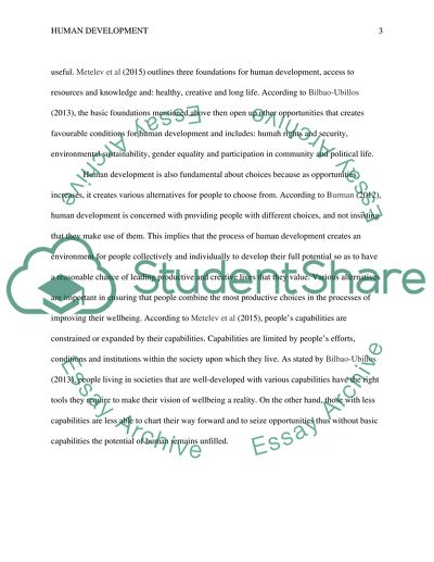 The Concept of Human Development