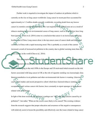 Global health issue - Lung Cancer