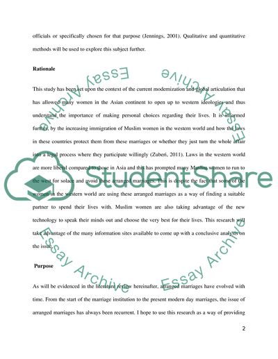 Arranged Marriages of Muslim