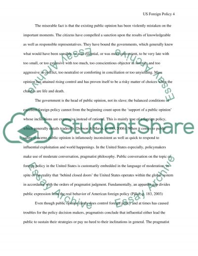 Essay on us foreign policy