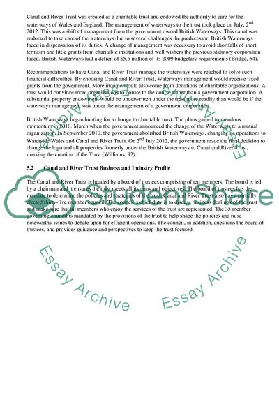 Business Proposal for Canal and River Trust