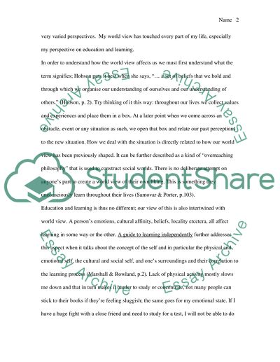 The Concept of a World View