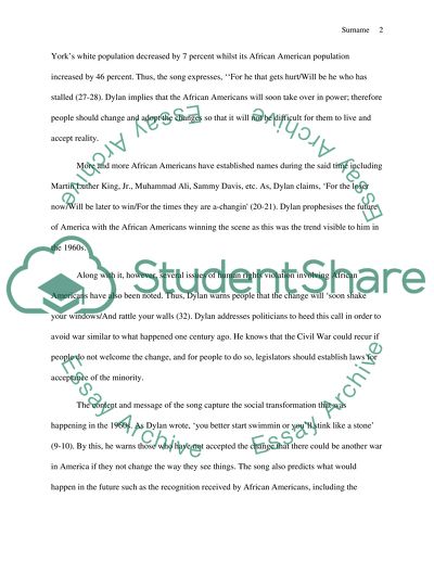 The Times They Are A-Changin