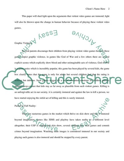 The Violent Video Games