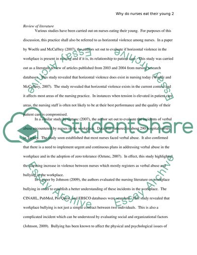 Why do nurses eat their young