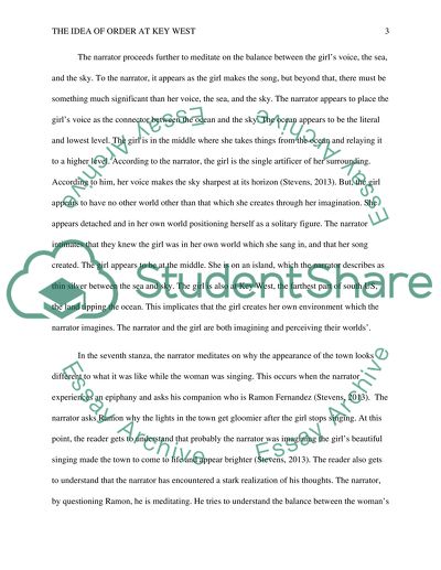 The Idea of Order at Key West