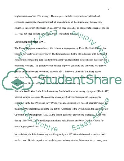 The British and Global Economy