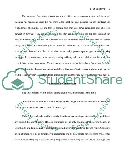 The Sensitive Issue of Gay Marriage