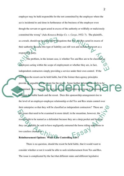 What Is the Controlling Law, Testimony and Liability