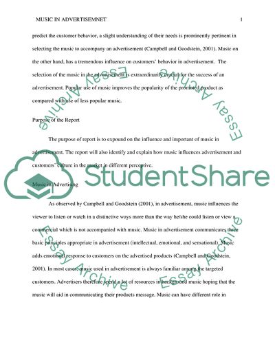 Consumer behavior: influence of music in advertising