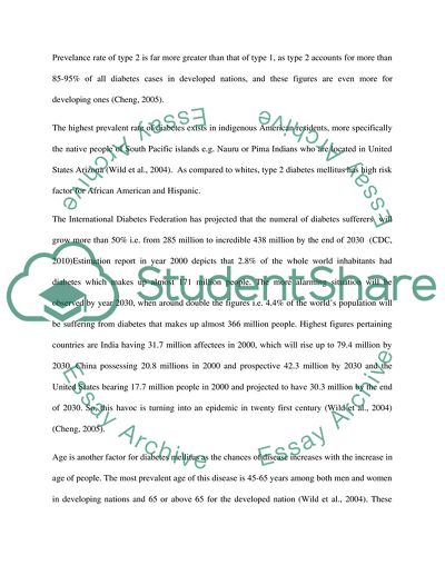 Social, Behavioral, and Psychosocial Causes of Diseases: Type 2 Diabetes