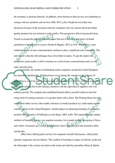 Journalism, Mass Media and Communication