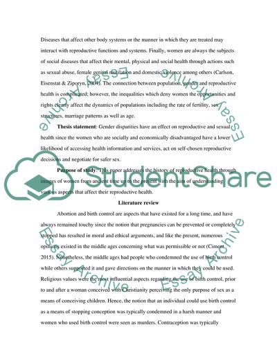 Images of Women, Ancient and Today: History of Reproductive Health