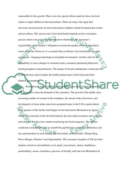 Fast Food: Positive and Negative Issues