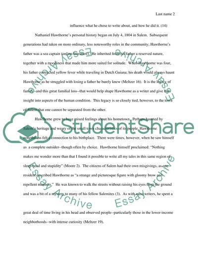 Nathaniel Hawthornes Salem Heritage