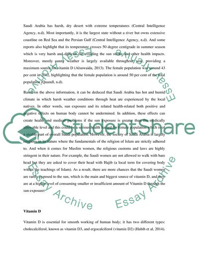 Vitamin D Deficiency in Saudi Women