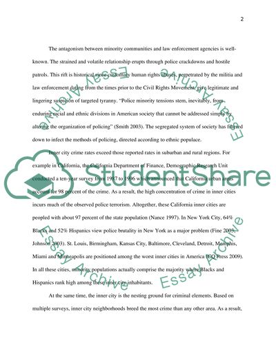 Police Brutality and the inner city