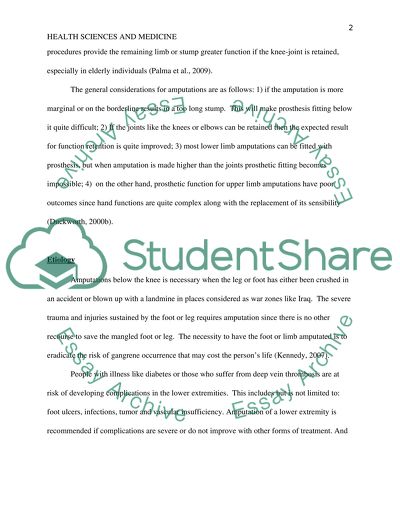 Below the Knee Amputation and Physical Therapy Rehabilitation