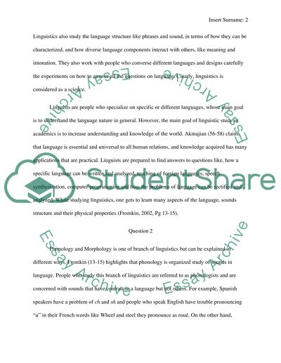 Linguistics and Introduction to Language and Communication