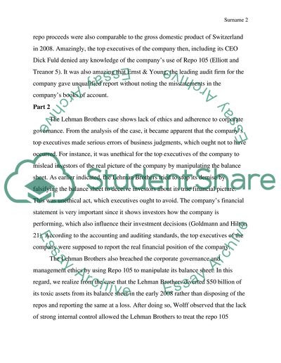 Recent incidences of corporate or banking scandals happened in U.S companies or financial insitutions