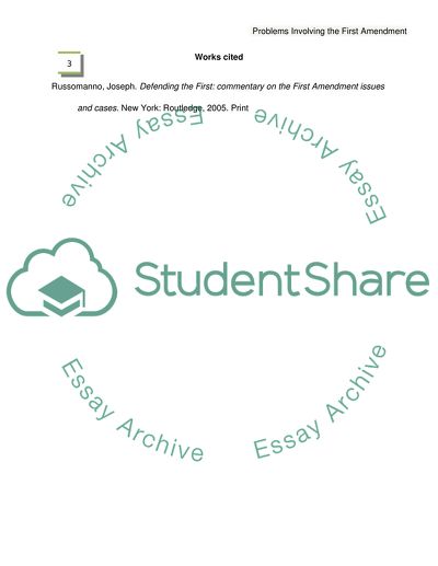 Case Problems Involving the First Amendment